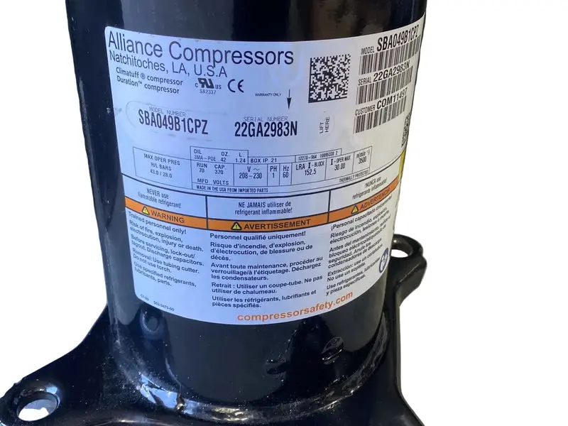 Zp49k6e-Pfv-833 Genuine Alliance Scroll Compressor 2
