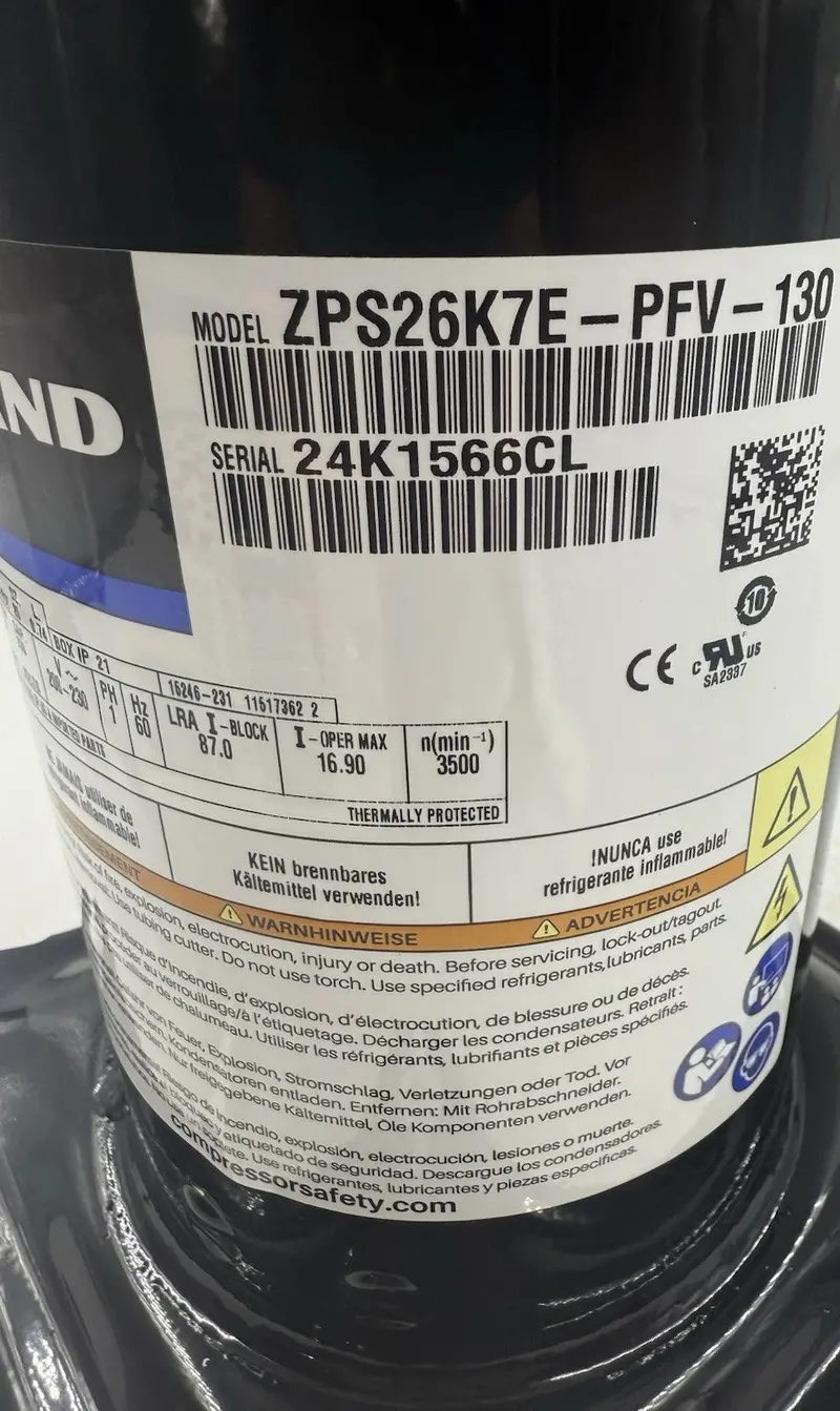 Zps26k7e-Pfv-130 Genuine Copeland Scroll Compressor 2