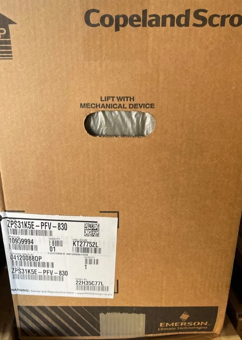 Zps31k5e-Pfv-830 Genuine Copeland Scroll Compressor 1