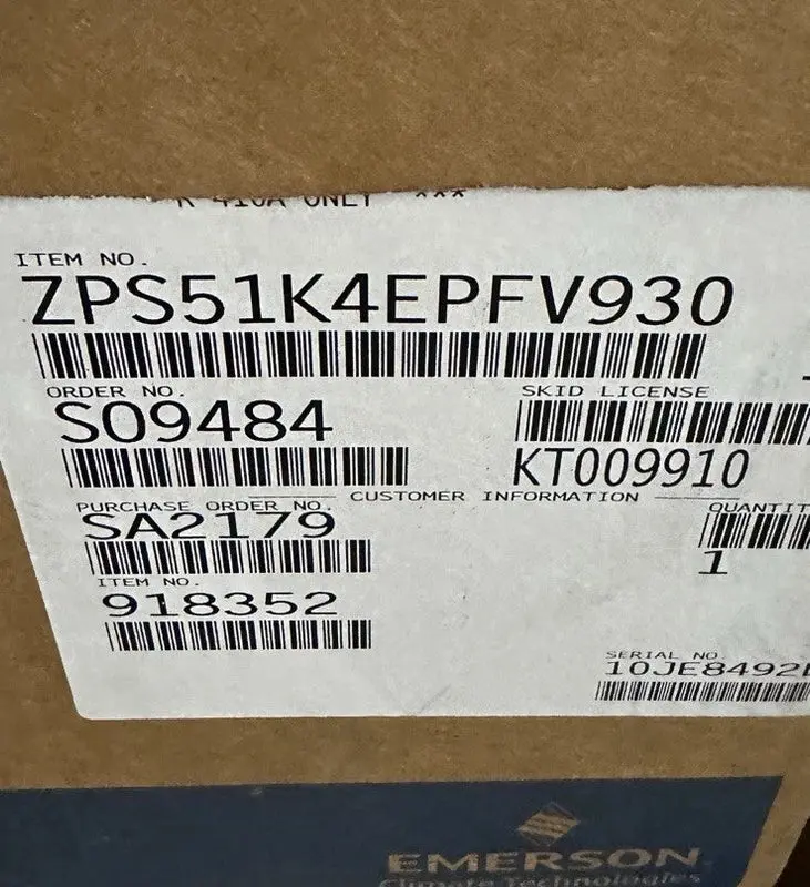 Zps51k4e-Pfv-930 Genuine Copeland Scroll Compressor 1