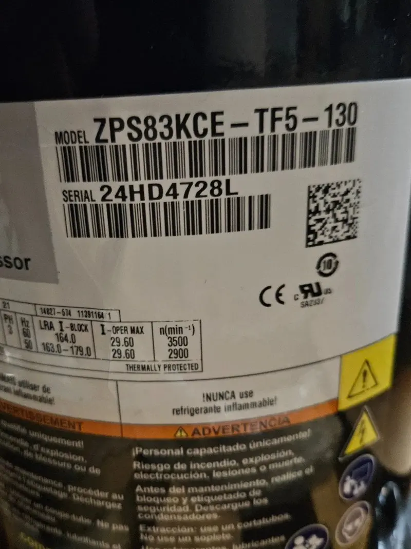 Zps83kce-Tf5-130 Genuine Copeland Scroll Compressor 2