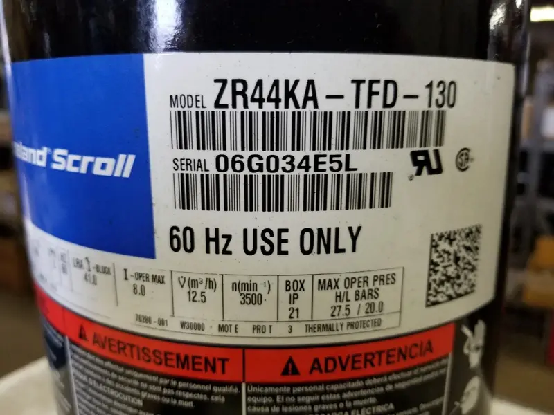 Zr44ka-Tfd-130 Genuine Copeland Scroll Compressor 2