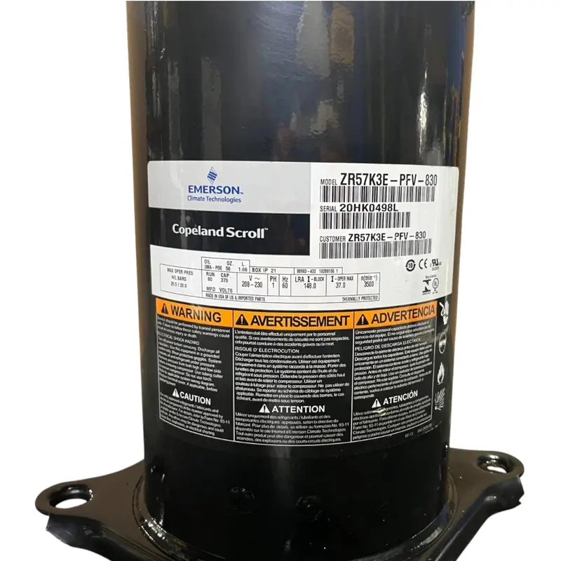 Zr57k3e-Pfv-830 Copeland Scroll Compressor 1
