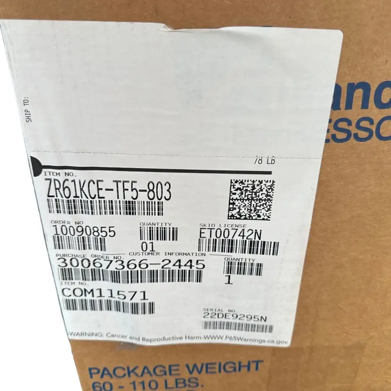 Zr61kcetfd803 Genuine Copeland Scroll Compressor 2