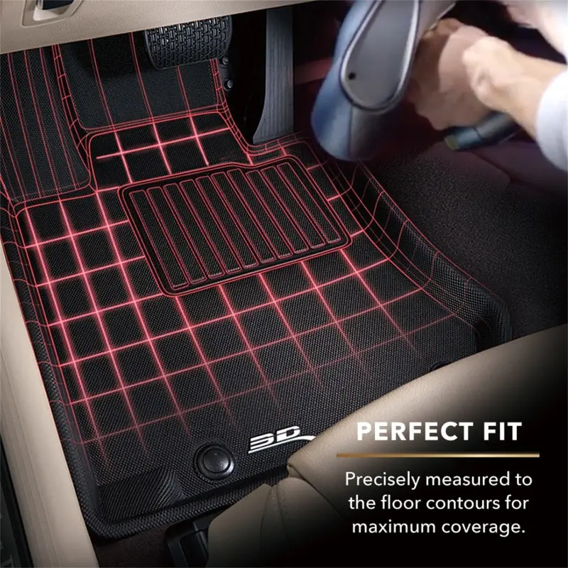 3D Maxpider 2014-2017 Chevrolet Ss Kagu 1St Row Floormat - Black 2