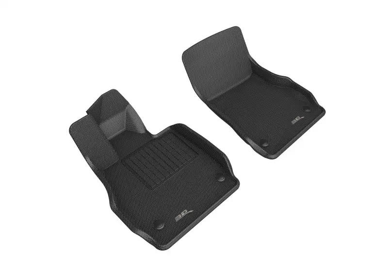 3D Maxpider Kagu Floor Mats For 2020–2022 Chevrolet Corvette C8 – Black With R1 Trim 1