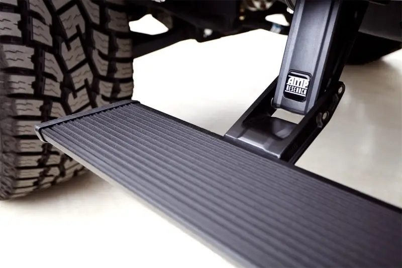 Amp Research Powerstep Xtreme Running Boards For 2019 Chevrolet Silverado 1500 Crew Cab – Black With Oem-Style Illumination 1
