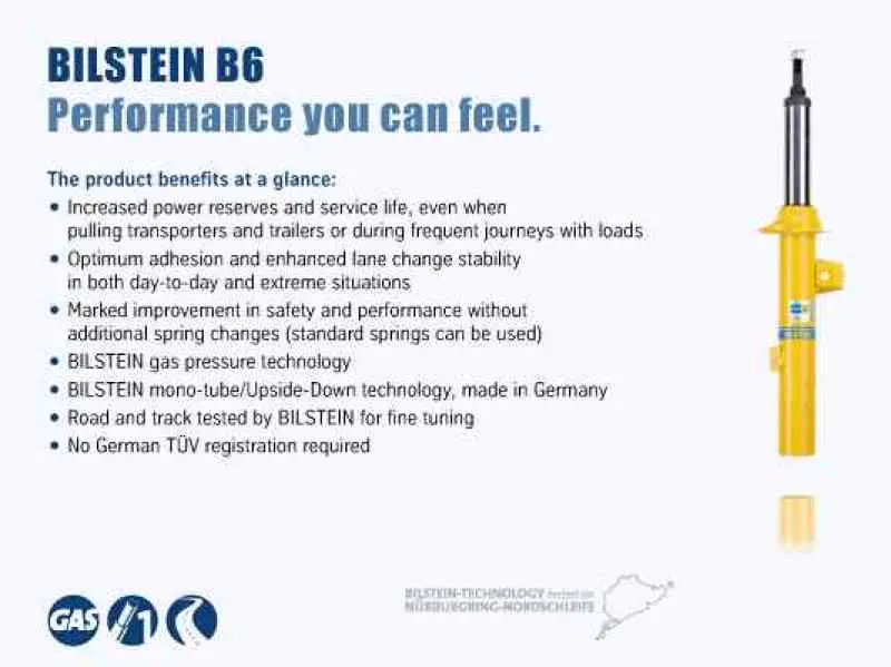 Bilstein B6 Twin-Tube Front Left Strut Assembly For 2015–2017 Mercedes-Benz Gla45 Amg (Non-Electronic Suspension) 1