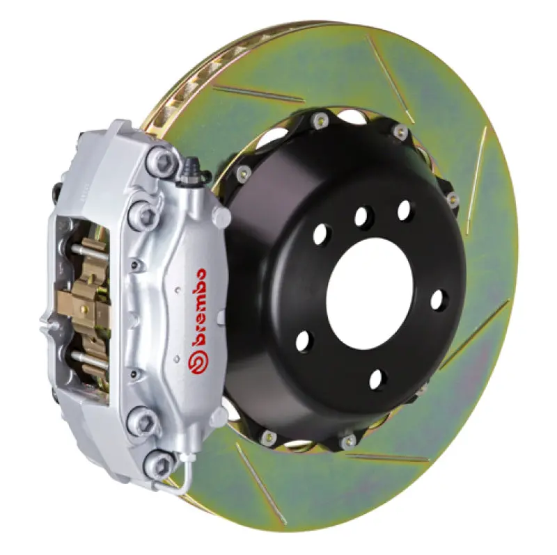 Brembo 00-03 Z8 (E52) Rear Gt Bbk 4 Piston Cast 345X28 2Pc Rotor Slotted Type-1-Silver 1