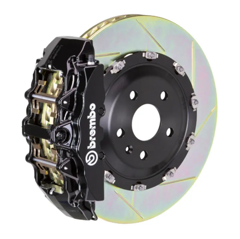 Brembo 14+ Model S Awd W/ Dc (Excl Plaid) Fr Gt Bbk 6Pis Cast 380X34 2Pc Rtr Slot Type1-Black 1