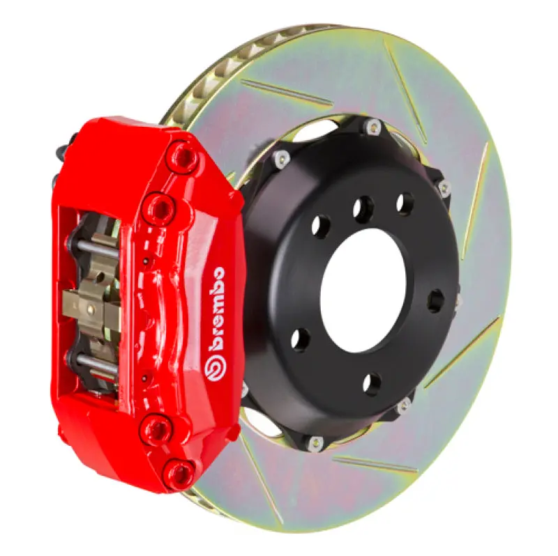Brembo Front Big Brake Kit For 1997–2001 Acura Integra Type-R – 4-Piston Calipers, Slotted 328×28Mm Two-Piece Rotors (Red Finish) 1
