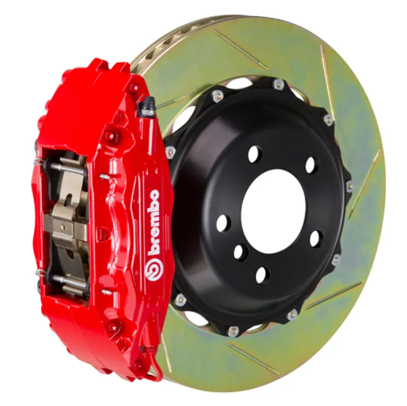 Brembo Gt Big Brake Kit For 2023+ Toyota Gr Corolla – Front, 4-Piston Calipers, 355X32Mm Slotted 2-Piece Rotors (Red) 1