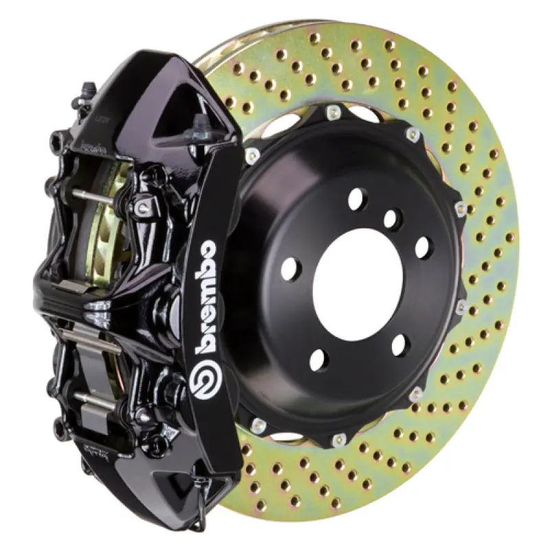 Brembo Gt Big Brake Kit For Porsche 930 – Front 6-Piston Calipers, 355X32Mm Drilled Two-Piece Rotors (Black Finish) 1