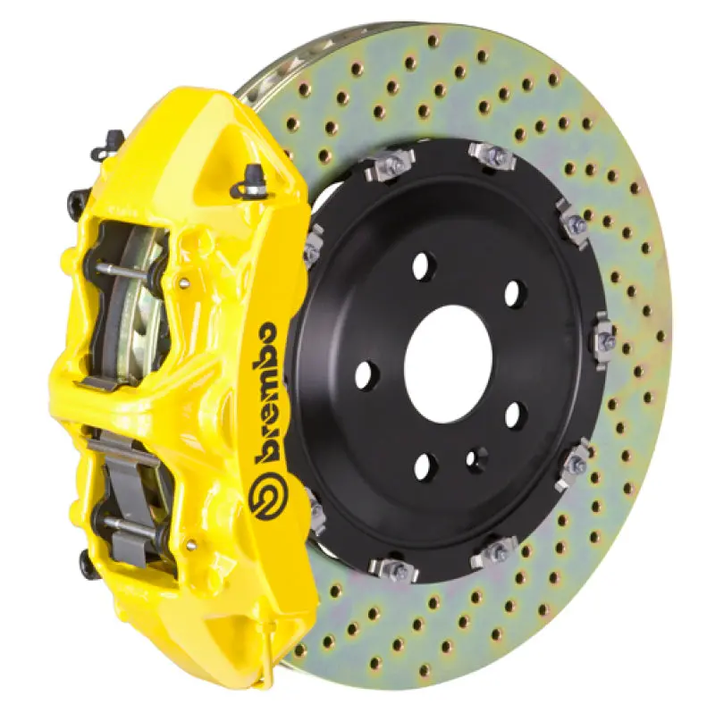 Brembo Gt Big Brake Kit Front Rotors For Bmw X3 (2018+) And X4 (2019+) — 380X34Mm, Drilled, Two-Piece, Yellow Finish 1