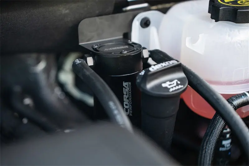 Corsa Aluminum Oil Catch Can With Mounting Bracket – Compatible With 2019–2022 Silverado/Sierra & 2021–2022 Tahoe/Suburban/Yukon/Denali 2