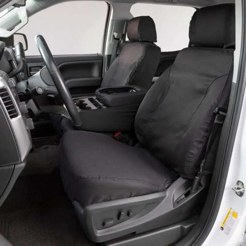 Covercraft Polycotton Seat Covers For 2007–2013 Toyota Tundra – Front Row, Charcoal 1