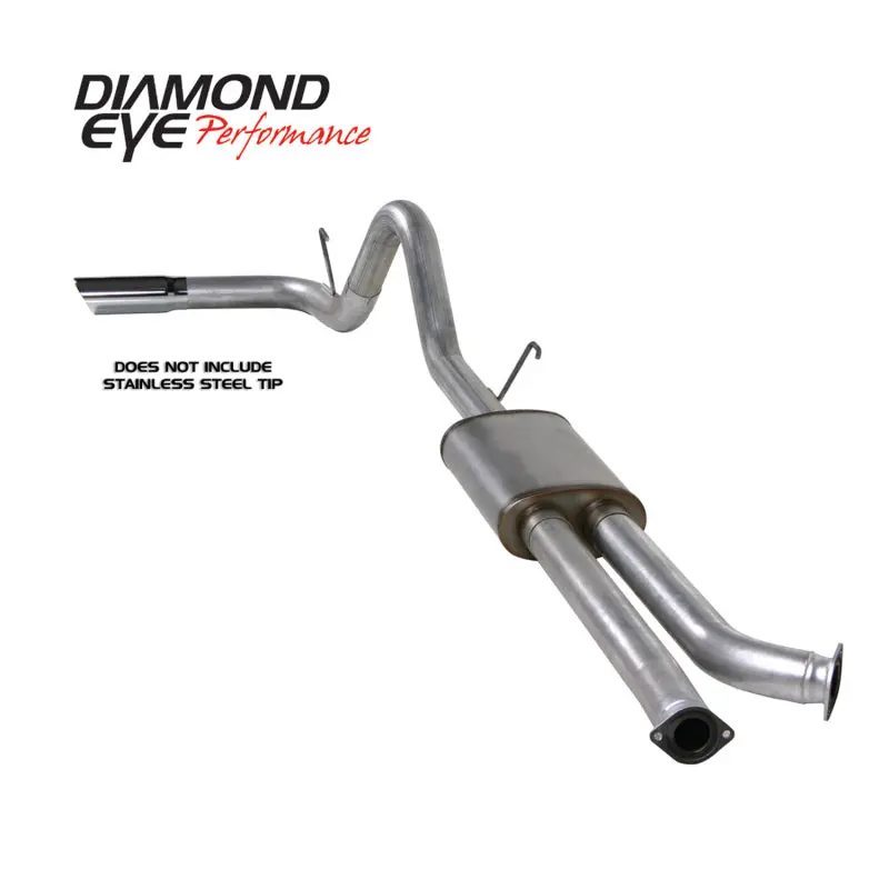 Diamond Eye 3.5-Inch Single Exhaust Kit For 2007–2010 Toyota Tundra 5.7L V8 2