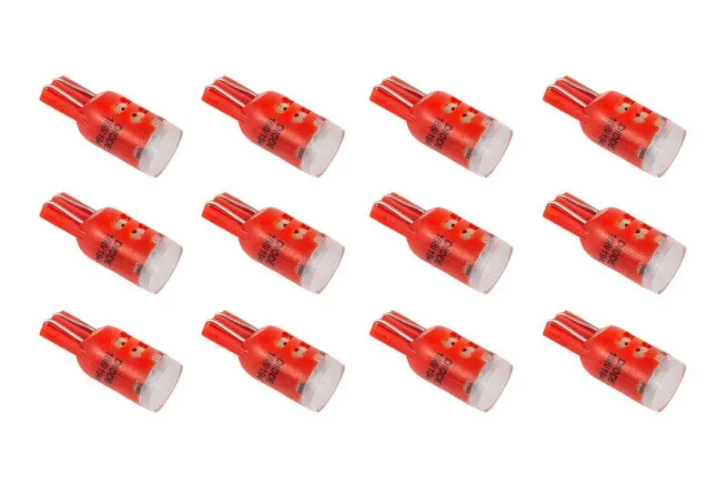 Diode Dynamics Hp5 Led Replacement Bulbs – 194 Wedge Base, Red, 12-Pack 1