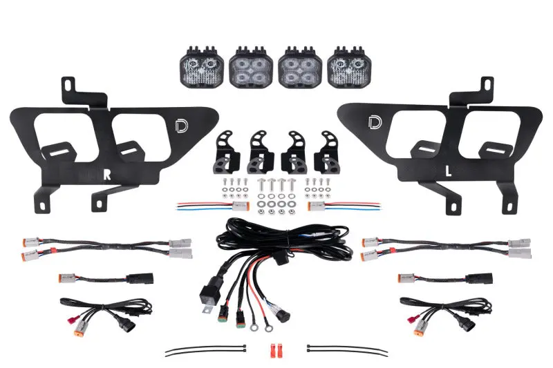 Diode Dynamics Ss3 Led Fog Light Pocket Kit – White Pro, For 2021–2022 Ford F-150 1