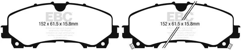 Ebc 13+ Infiniti Q50 3.7 Yellowstuff Front Brake Pads 1
