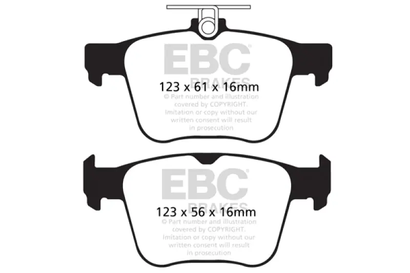 Ebc 14-20 Audi S3 2.0 Turbo Redstuff Rear Brake Pads 2