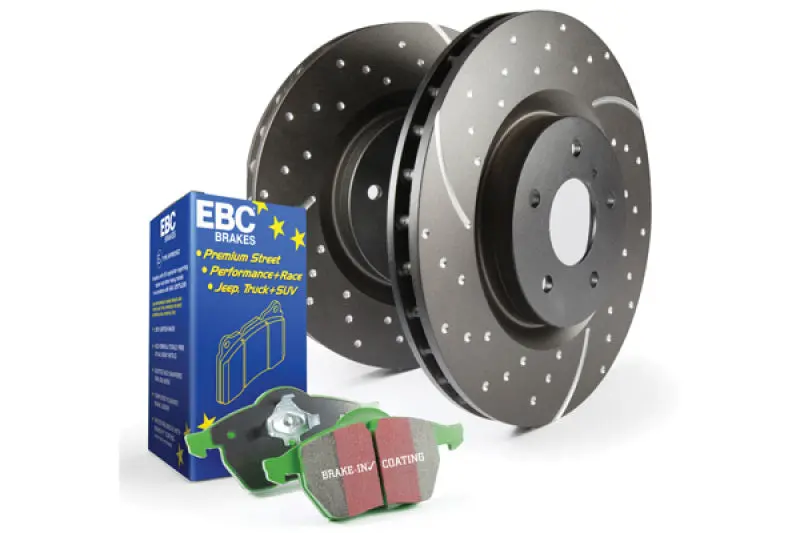 Ebc Greenstuff Eco-Friendly Brake Kit – S3 Series: Low-Dust, Quiet Pads + Gd Rotors For City & Highway Use 1