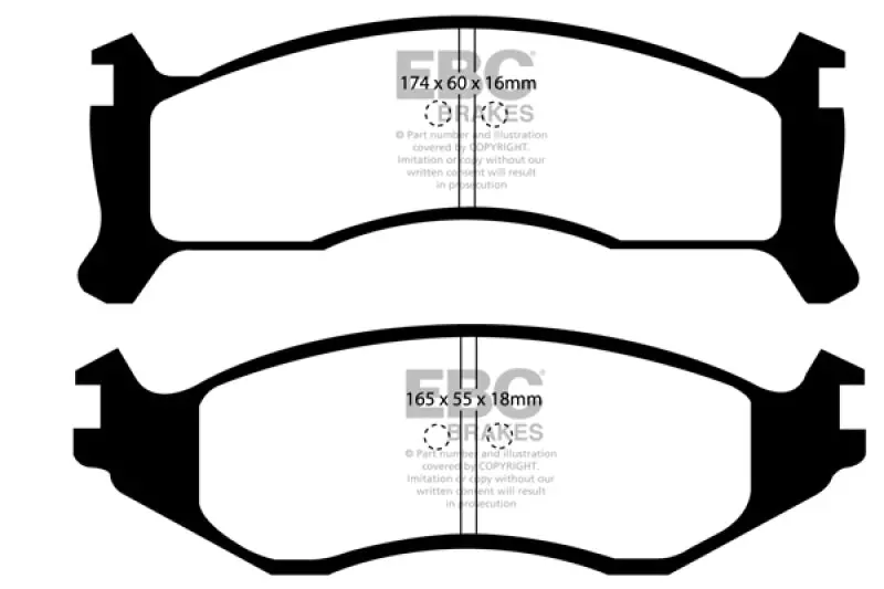 Ebc Ultimax2 Front Brake Pads For 1991–1993 Chrysler Fifth Avenue (3.8L) 1