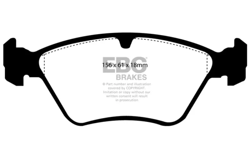 Ebc Ultimax2 Front Brake Pads For 1994–1996 Saab 900 2.0L Turbo 1