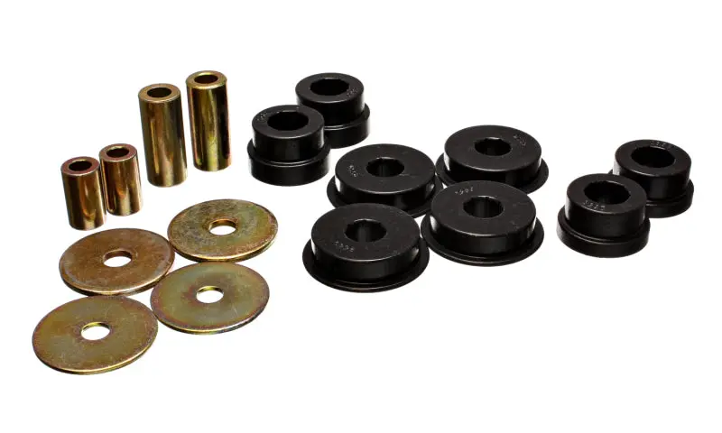Energy Suspension 03-05 Mitsubishi Lancer Evo 8 Black Rear Differential / Mustache Bar Bushing Set 1