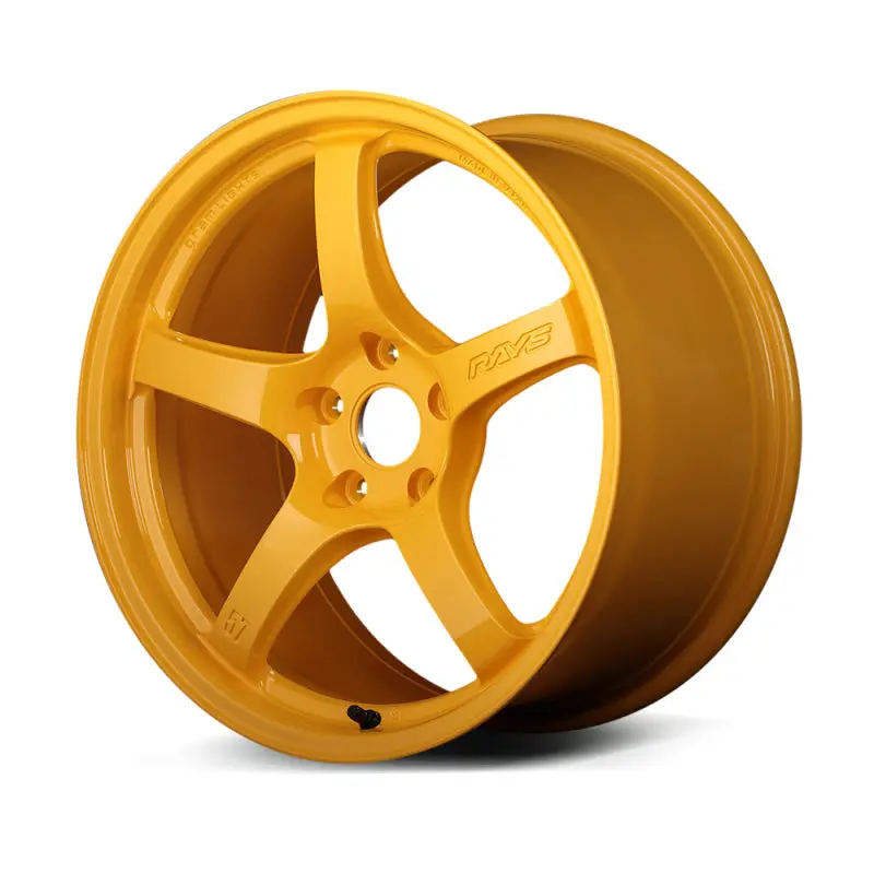 Gram Lights 57Cr Forged Alloy Wheel – 17X9", +38 Offset, 5X114.3, Machined Yellow 1