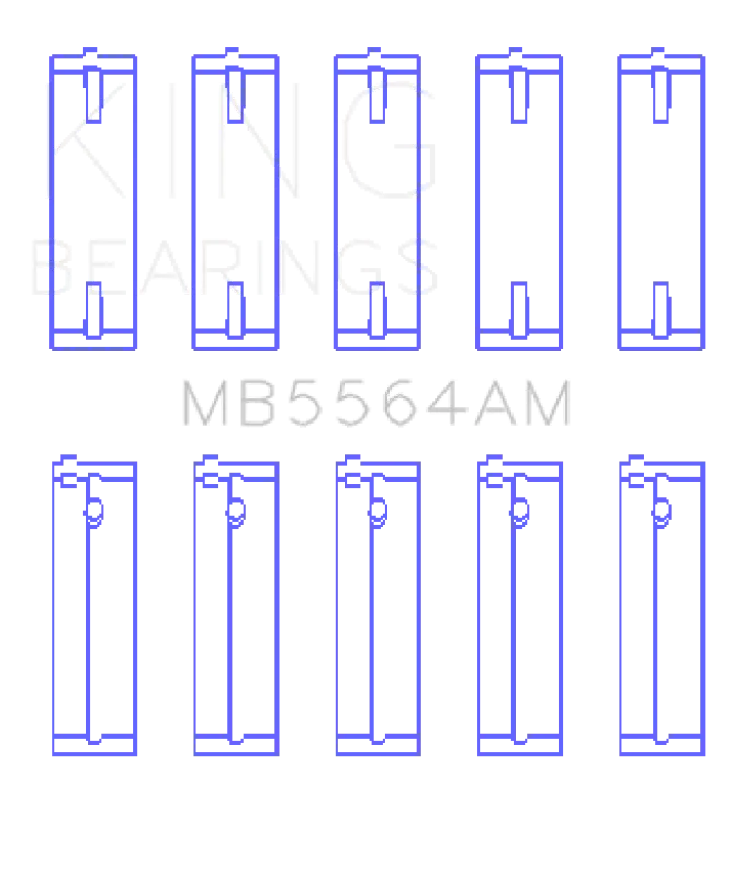 King Engine Bearings Main Bearing Set For Toyota 3E Engine – Oversize +0.50Mm 2