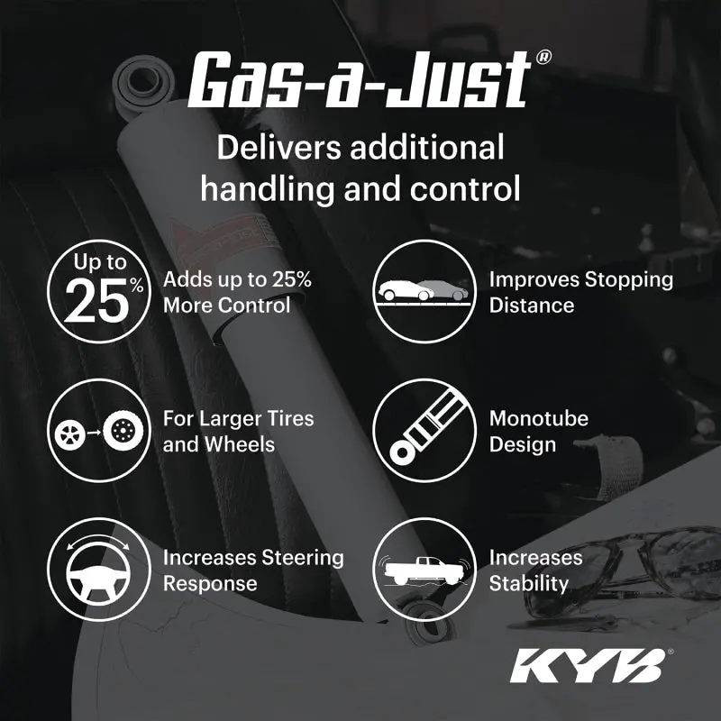 Kyb Gas-A-Just Rear Gas Shock For 2019–2025 Ram 1500 With Off-Road Suspension (Excludes Air Suspension, Rebel & Trx Models) 1