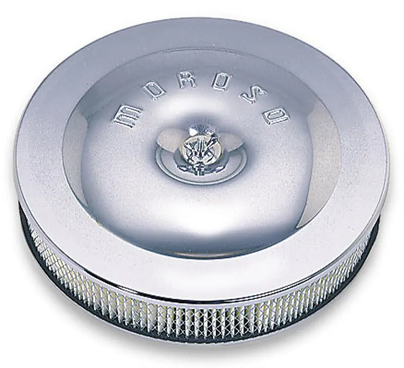 Moroso Chrome-Plated Steel Race/Street Air Cleaner — 11.5" X 2.375" Filter Element 1