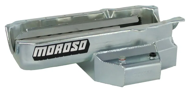 Moroso Steel Oil Pan – 6-Quart Wet Sump, 6.5" Depth, For Chevy Small Block (1986+ W/ One-Piece Rear Main Seal) 1