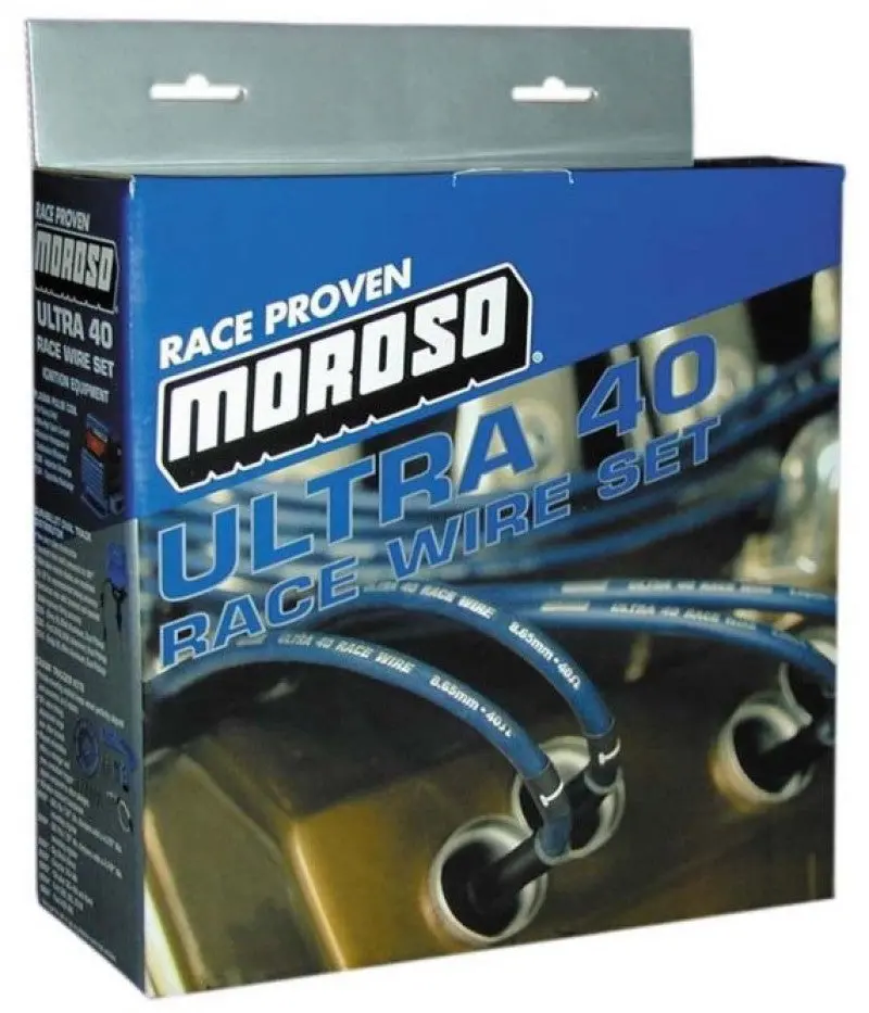 Moroso Ultra 40 Ignition Wire Set For Chevrolet Small Block – Unsleeved Hei, Under-Header Blue Cables 2