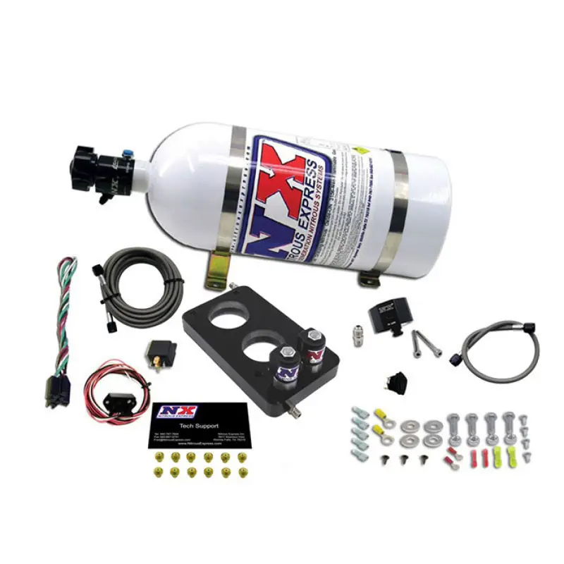 Nitrous Express Nitrous Plate System For 2005–2010 Ford Mustang 4.6L 3-Valve – 50–150 Hp Gain W/10Lb Bottle 1