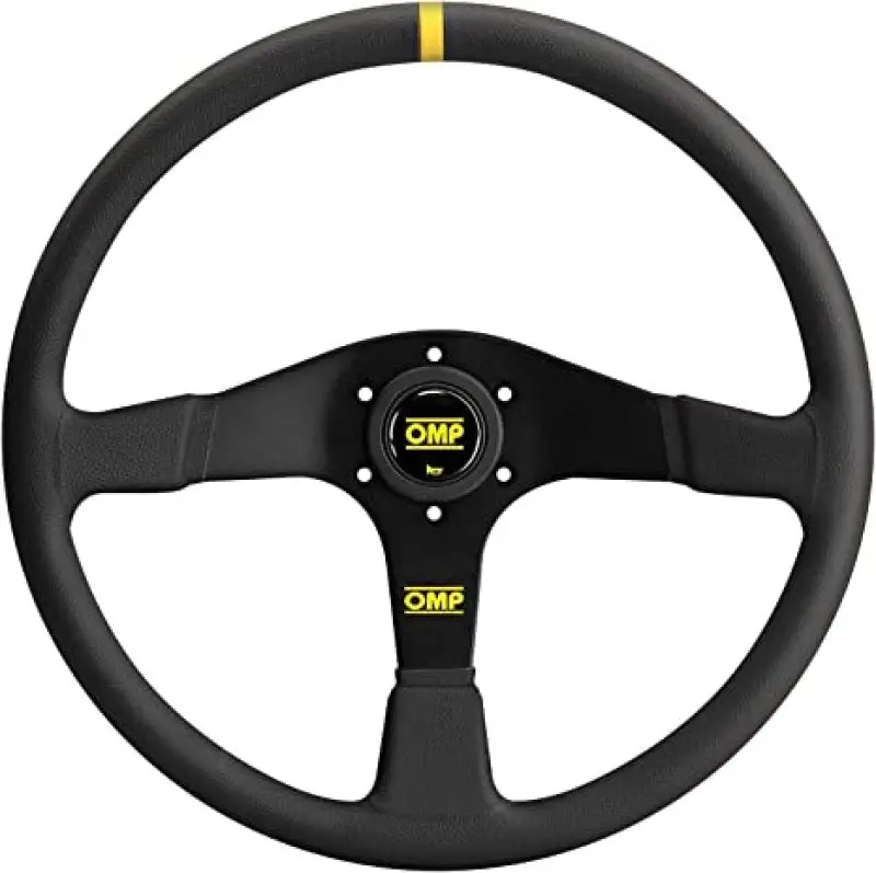 Omp Velocita Steering Wheel – Sport-Oriented Black Leather-Wrapped Design 1