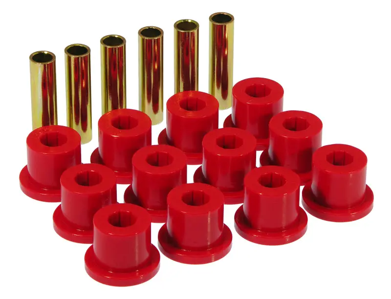 Prothane Rear Spring And Shackle Bushing Kit For 1967–1987 Gm Trucks – Includes 1.5-Inch Bushings, Red 1