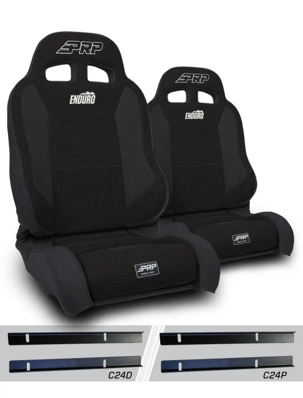 Prp Enduro Elite Suspension Seats – Trek Edition, Black Pair, For 2003–2006 Jeep Wrangler Tj 1