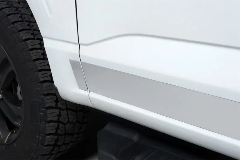 Putco Stainless Steel Rocker Panel Set For 2021 Ford F-150 Regular Cab – 8-Foot Box, 4.25-Inch Height (10-Piece) 1