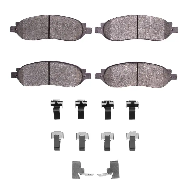 R1 Semi-Metallic Rear Brake Pad And Hardware Kit For 2005–2007 Ford F-350 Super Duty 4Wd 1