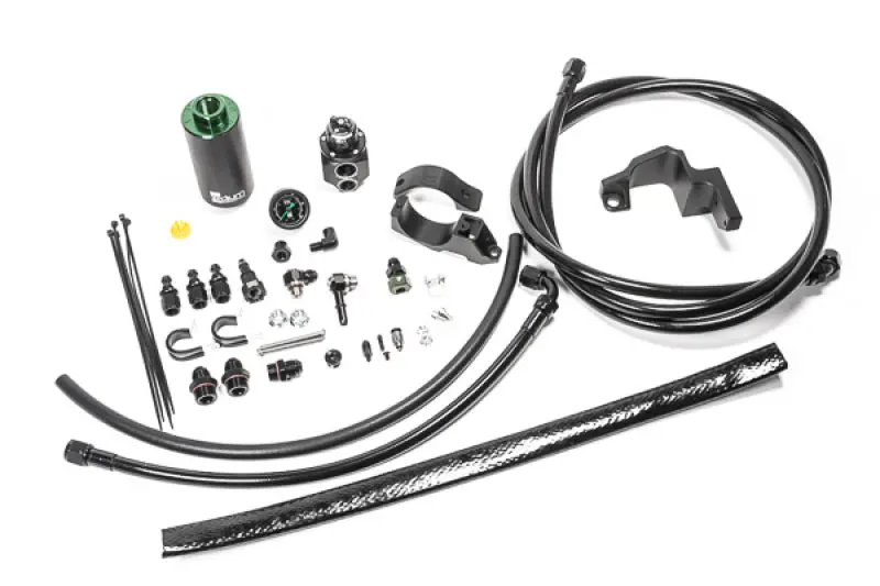 Radium Engineering Fuel Hanger Plumbing Kit – Microglass Braided Lines For 2009–2013 Chevrolet Corvette 1