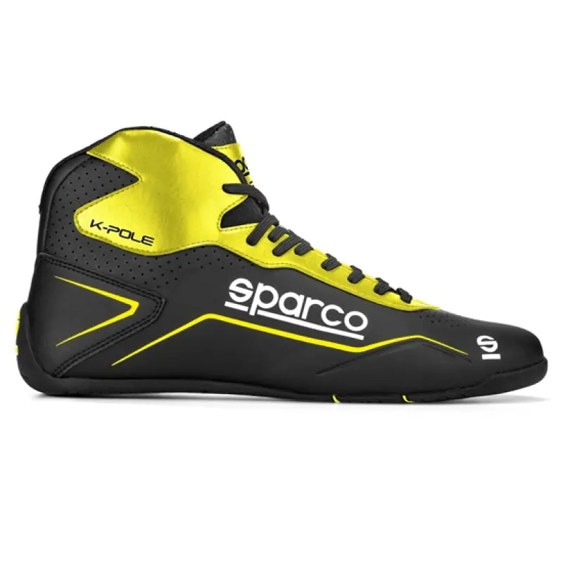 Sparco K-Pole 36 Racing Shoe – Black/Yellow Colorway 1