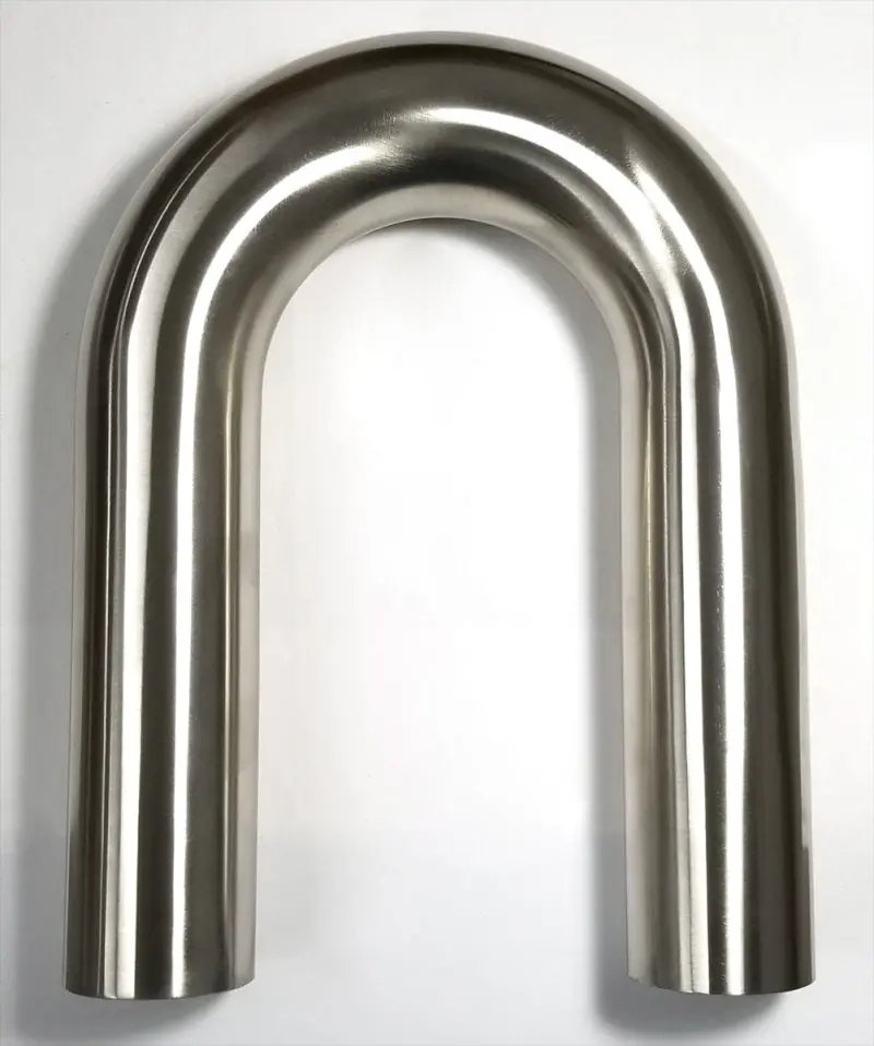 Stainless Bros 2.75-Inch Diameter Mandrel-Bent 180° Elbow – 1.5D Bend Radius, 4.125-Inch Clr, 6-Inch Legs 1