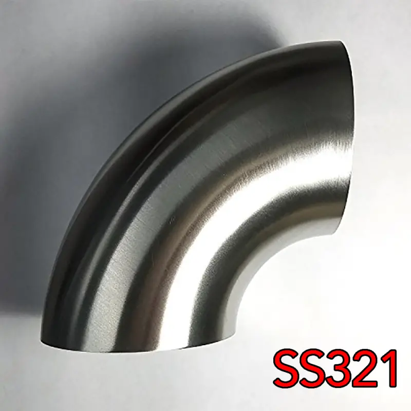 Stainless Bros 3.5In Ss321 90 Deg Mandrel Bend Elbow - 1.5D Radius 16Ga/.065In Wall (No Leg) 1