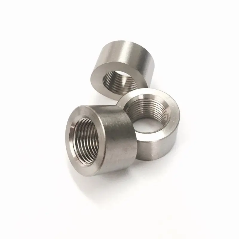 Ticon Industries 3/8In Npt Titanium Sensor Bung 1.5In To 5In Tubing - Coped End 1