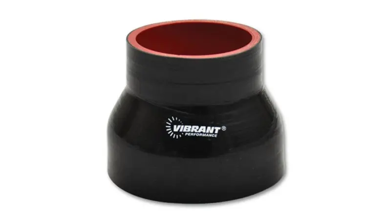 Vibrant 4-Ply Silicone Transition Coupler – 2.5" To 3.25" Id, 3" Length, Black 1