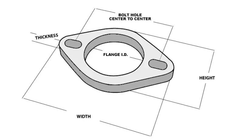 Vibrant Performance 2-Bolt Stainless Steel Exhaust Flanges – 2.5In Id, T304 Grade (5-Pack) 1