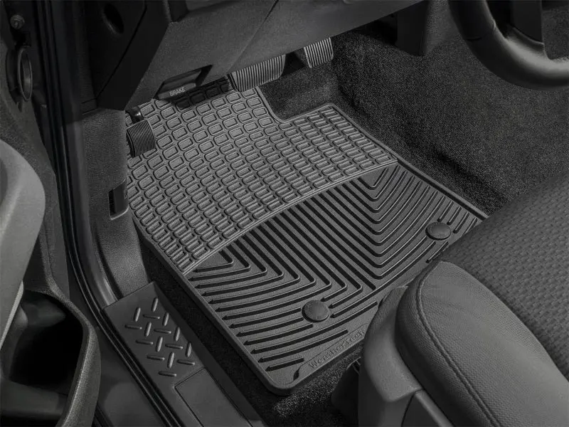 Weathertech Front Floor Mats For 2016–2023 Toyota Tacoma Access/Double Cab (Automatic Transmission Only) – Black Rubber 1